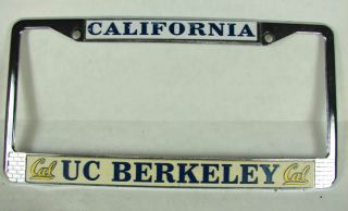 Vintage Cal UC Berkeley License Plate Frame California Alumni Student 