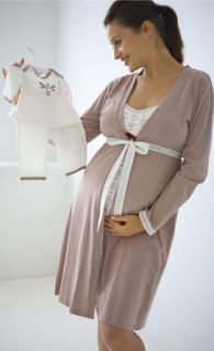 New BELABUMBUM Maternity Nursing Queen Bee Robe Pajamas Lounge Wear 