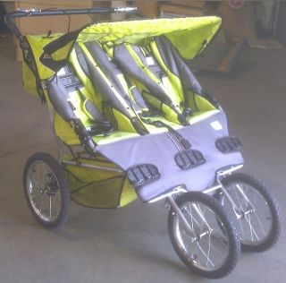 BeBeLove USED Lime Green Triple Jogging Stroller