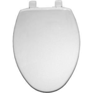 Bemis Elongated Closed Front Toilet Seat in White Model 1580SLOW 000 