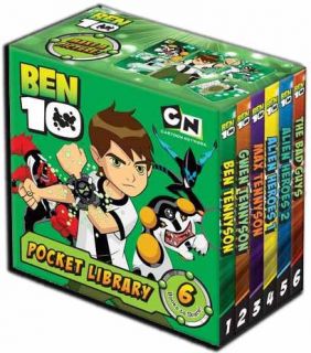 Ben 10 Pocket Library Collection 6 Childrens Board Books Set New Alien 