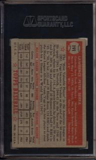 1952 Topps Yogi Berra 191 HOF Yankees SGC 40 VG 3