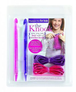 Knook Beginner Set for Kids Knit with a Crochet Hook Patterns Hat 
