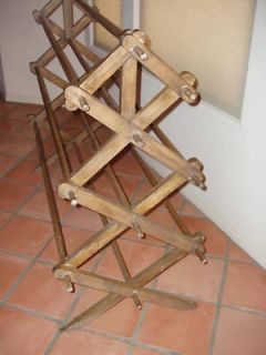 Antique Pine Quilt Linen Rack Drying Display Stand Old