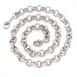 18K White Gold Filled Belcher Chain Necklace N 165