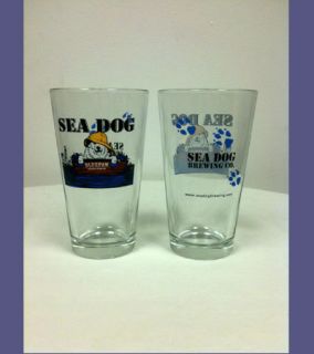 Sea Dog Brewery Paw Print Pint Beer Glass