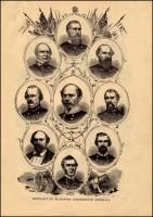 Vintage Civil War Engraving Leaders of Confederacy