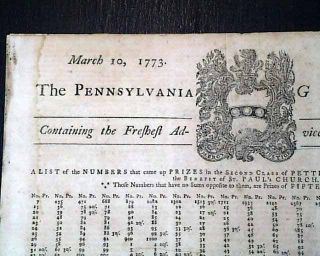 1773 Colonial Pennsylvania Post Benjamin Franklin Philadelphia PA 