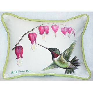 Betsy Drake Interiors Garden Hummingbird Indoor Outdoor Pillow
