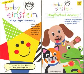    Language Nursery (VHS, 2000)& Baby Einstein Neighborhood Animals
