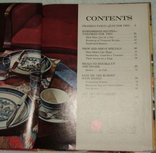 Better Homes and Gardens Cooking for Two Cookbook copyright 1968