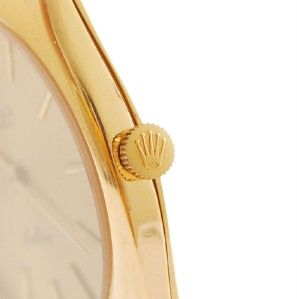 Authentic Rolex Geneve Cellini Ref 3803 18K Solid Gold Manual Wind 