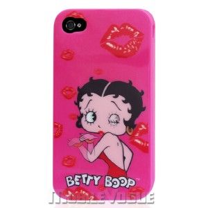 Betty Boop Hard Cover Case for Apple iPhone 4 4S Hot Pink