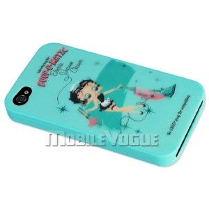 Betty Boop Silicone Skin Case Cover for iPhone 4 4S Blue at T