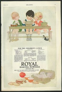   Childrens Lunch Royal Baking Powder Ad 1920 Torre Bevans Art