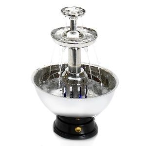 BEVERAGE FOUNTAIN COMMAND PERFORMANCE 8 QUART Lights 3 TIER CHAMPAGNE 