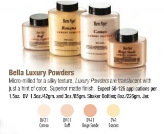 powders with silky fine textures the ben nye bella line of powders are 