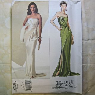 Vogue 2929 Bellville Sasson Fitted Formal Gown Sz 10 14