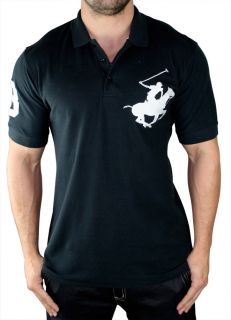 Beverly Hills Polo Club Big Pony Cotton Pique Casual Polo Mens Shirt 