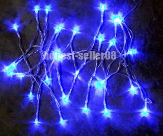 AA Battery Blue 30 LED String Fairy Lights Christmas