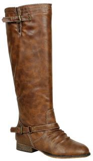 OPPO OUTLAW 91 Womens tall bicycle boots with distressed PU upper
