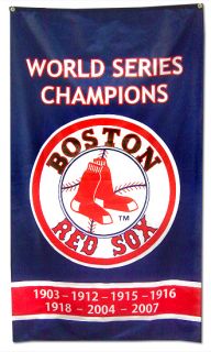 NEW WORLD SERIES CHAMPIONS BOSTON RED SOX MLB 5x3 feet FLAG BANNER