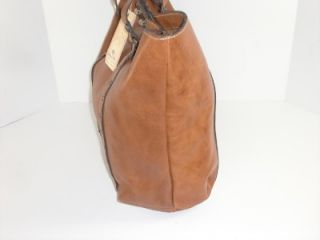   Nash Brown Leather Medium Benvenuto Tote Shoulder Handbag Authentic