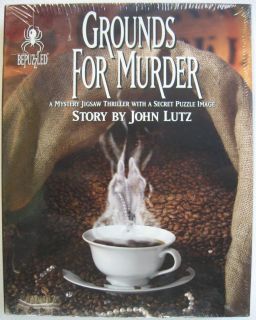 BePuzzled GROUNDS FOR MURDER Mystery Jigsaw Thriller 1000 pc puzzle 
