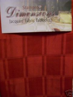 Benson Mills Jacquard Fabric Stainproof Tablecloth 52 x 70 NIP