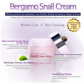 Bergamo Snail Secretion Filtrate Cream 50g Wrinklecare Skin Vitalizing 