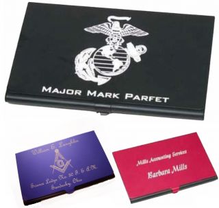 Masonic Business Card or Dues Card Holder Personalized