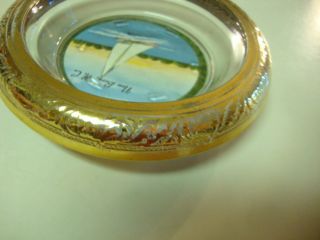 Here is a neat New Bern, North Carolina Gold Trimmed Ashtray in nice 