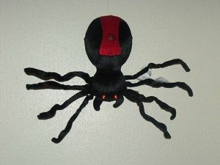  ANIMATED LIGHTED DROPPING BLACK WIDOW SPIDER SOUNDS DECORATION PROP 2