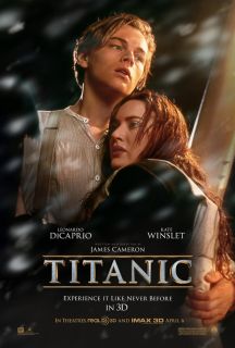 Titanic 3D Movie Poster 2 Sided 2012 re Release Original 27x40 Kate 
