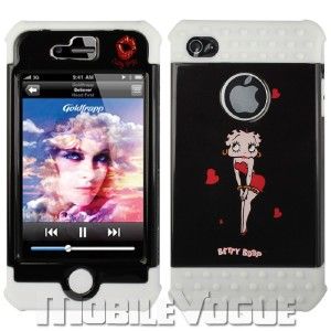 betty boop hard cover case for apple iphone 4 4s at t verizon white 
