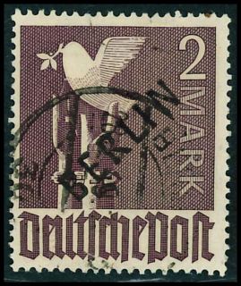berlin 1948 2 mk darklilac afa 18 $ 750