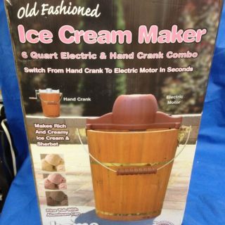 Old Fashioned ICE CREAM MAKER 6 QT Electric or Hand Crank NEW