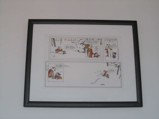 SIGNED The Calvin and Hobbes Last Strip litho by Bill Watterson