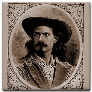 Reproduction of a portrait of William F. Cody, Buffalo Bill.