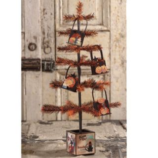 Bethany Lowe Halloween Tiger Feather Tree LO5831