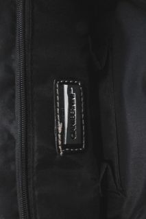 Giani Bernini Black Leather Organziational Satchel Handbag Medium BHFO 