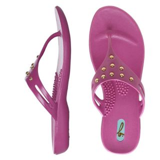   Womens Shoes Okabashi Piper Berry Flip Flop Sandals L 10 11