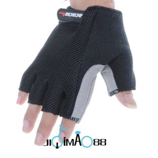 New Cycling Bike Bicycle Half Finger Gloves Size M XL Black