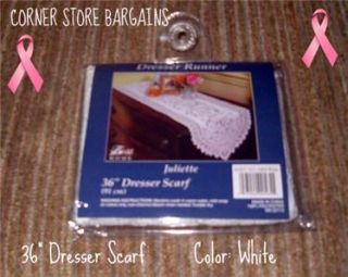 lace dresser scarf 36 white new table runner