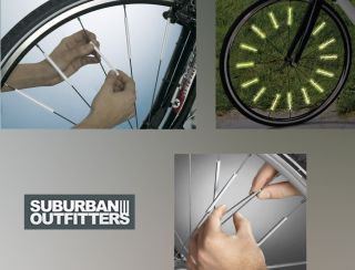 Bike Reflective Spoke Strips Reflectors 360° Reflection Cycle Bicycle 