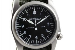 Bertucci A 4T Mens Titanium Black Green Watch 13400 New