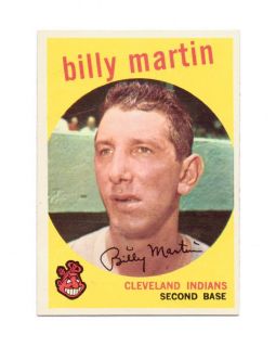 1959 TOPPS BASEBALL #295 BILLY MARTIN INDIANS NM
