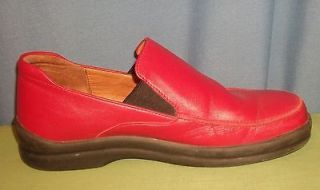 Birkenstock Footprints Red Leather Clog Loafer Shoes 40 9 9.5