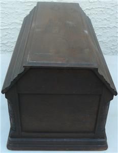Antique New Home Treadle Sewing Machine Coffin Top Sale Gothic Wooden 