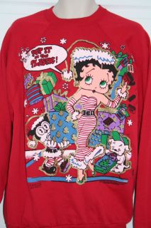   Ugly Christmas Sweater Sweatshirt Dress Betty Boop Size XL